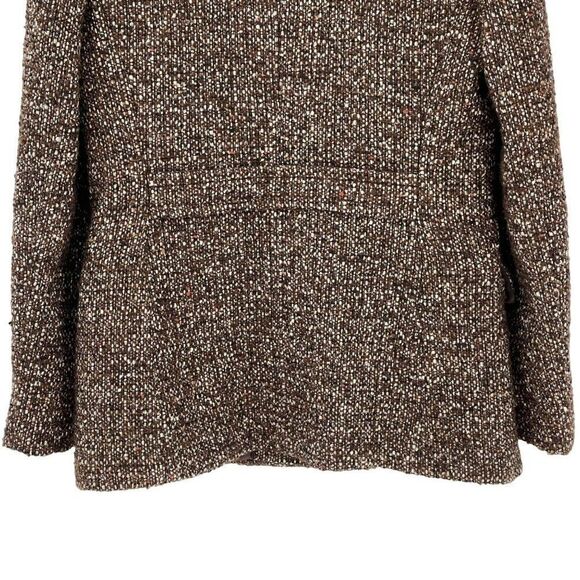 Coach Wool Mohair Blend Tweed Peacoat Brown Women Size 8 - Picture 7 of 12